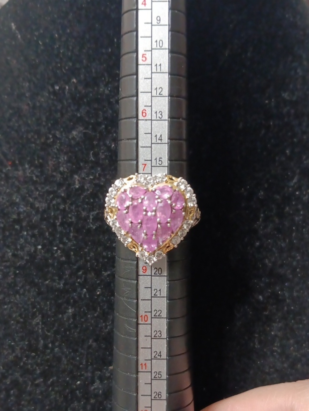D'Joy Ilakaka Hot Pink Sapphire (FF) and White Zircon 4.60 ctw Ring